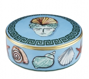 Ginori Il Viaggio Di Nettuno Sea Blue Round Box